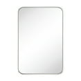 thumbnail image 3 of 24x36'' Chrome Mirrors for Bathroom,Chrome Bathroom Vanity Mirror, Rounded Rectangle Mirror, Stainless Steel Anti-Rust Tube Metal Frame Wall Mounted Mirror, Vertically/Horizontal Hanging, 3 of 11