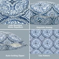 thumbnail image 4 of Fundas de almohada LVTXIII, cuadradas para exteriores, 45 x 45 cm, 2 unidades, color azul, 4 of 7