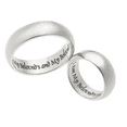 thumbnail image 6 of 7mm Stainless Steel Men Women Wedding Rings - I Am My Beloved's and My Beloved Is Mine Christian Ring His and Hers Wedding Band a Unique Anxiety & Stress Relief Gift for Women or Men, 6 of 6