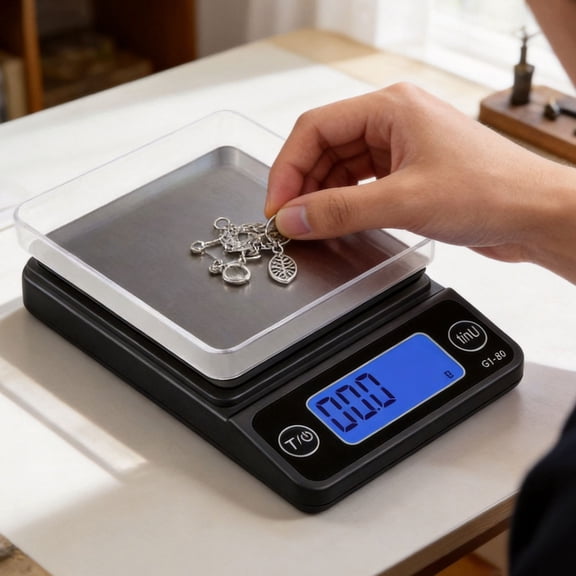 Goowood Digital Gram Scale 0.01g Accuracy Precision Jewelry Scale Portable Milligram Scale with LCD Display for Gold Coins Tea and Herbs