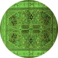 thumbnail image 1 of Ahgly Company Indoor Round Oriental Green Traditional Area Rugs, 5' Round, 1 of 4