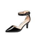 thumbnail image 1 of Zapatos DREAM PAIRS Tacones Bajos de Punta Fina Negros Talla 8, 1 of 7