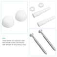thumbnail image 5 of Toilet Decorative Cap Accessories Nuts Iron Screws for Seat Decorate 2 Sets White, 5 of 6