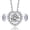 03 Heart-Halo White, variant on Moissanite Heart Pendant Necklace for Women,Simulated Diamond Dance Necklace for Valentine's Day Gift
