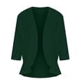 thumbnail image 6 of Pntutb Womens 3/4 Sleeve Fashion Casual Comfortable Solid Color Cardigan Top Blouse Green XXL, 6 of 6
