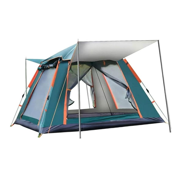 jinwen Automatique jusqu'à Tente Tente Camping Tente Coupe-Vent avec Tente Cabine pour la Plage de Voyage 2 Vert Foncé L