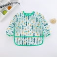 thumbnail image 2 of ZACPNCV Toddler Baby Long sleeve Bib for Eating Feeding Baby Led Weaning Mess Free Green 1-3 Years, 2 of 5