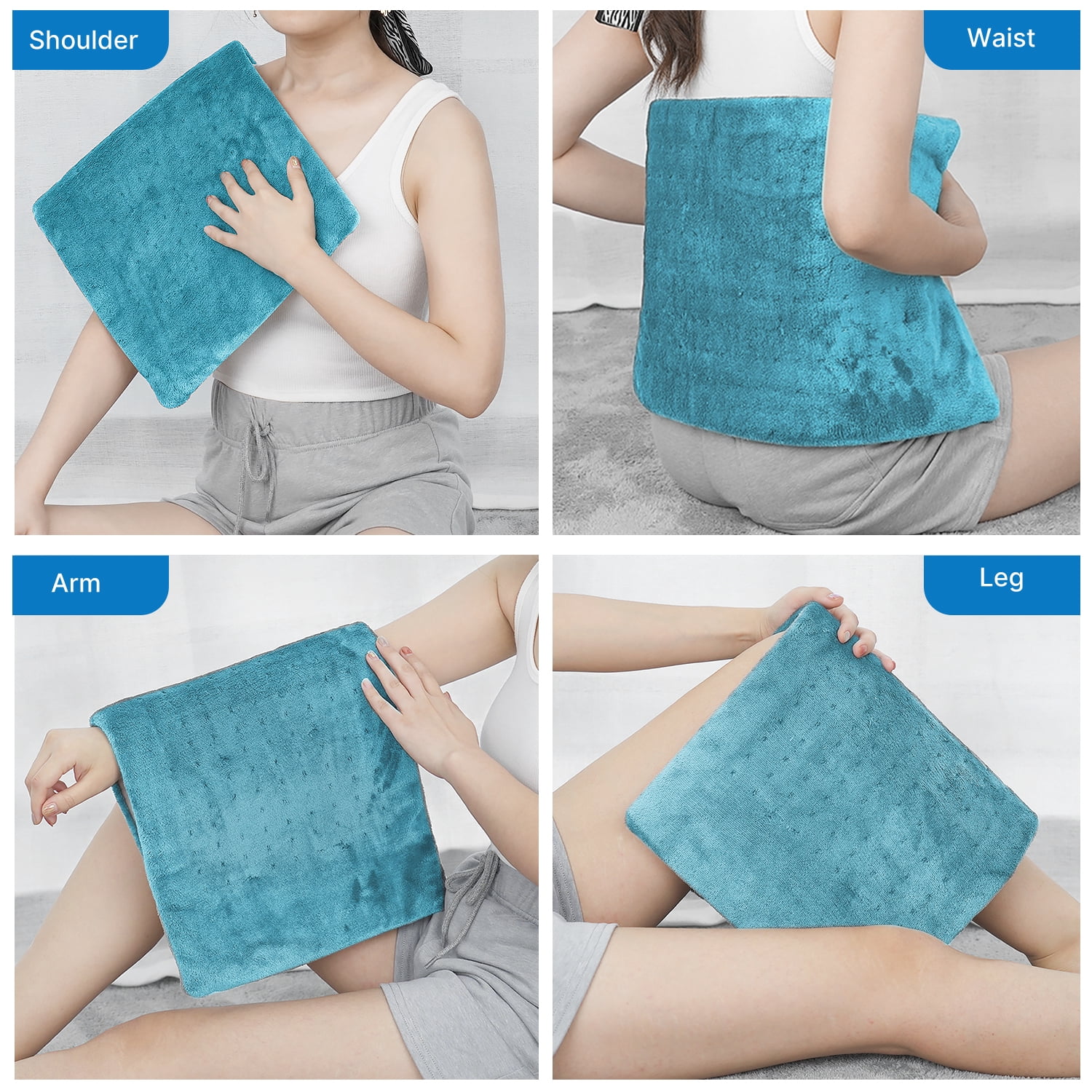 RENPHO Heating Pad, 10 Heat Settings, Auto Shut-Off Feature, FSA HSA Eligible, 12"x24", Blue