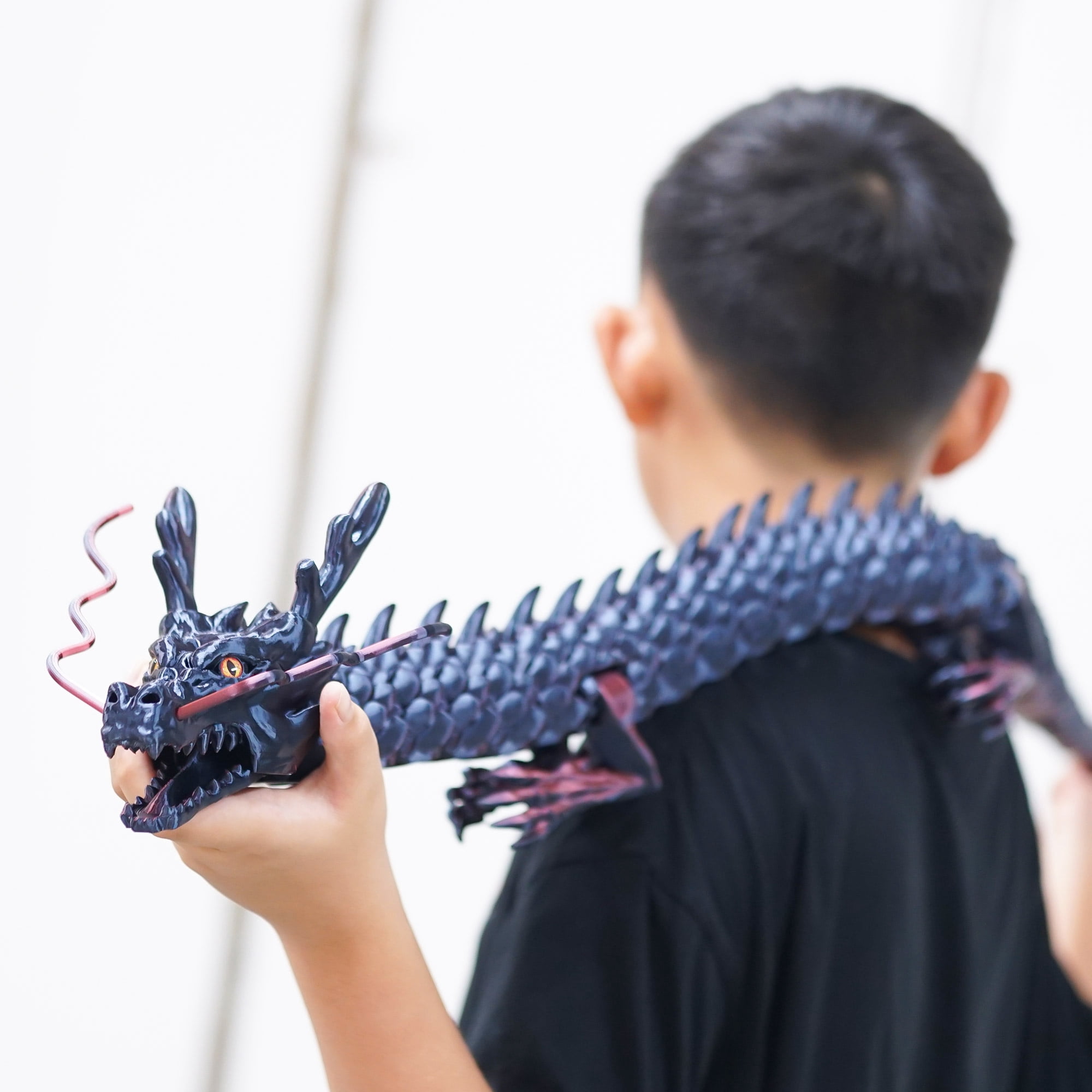 47.5inch Super Large 3D Printed Dragon,Flexible Joint Animal Figurines, Cool Stuff Fun Gift,Home Office Decor,Fidget Toy for Adults Teens Boy Gifts Easter Basket Stuffers (colorfulA)