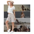 thumbnail image 3 of SPECIAL MAGIC Women’s Cotton Bermuda Sweat Shorts 10" Knee-Length Athletic Shorts with Pockets for Workout Lounge Sports, 3 of 6