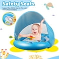 thumbnail image 2 of Qoosea Pool Floats Baby Inflatable Swimming Float with Detachable Sun Canopy, Summer Gift for Baby, 2 of 9