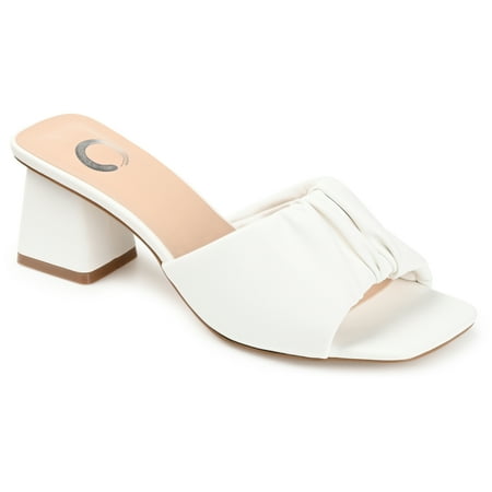 

Journee Collection Womens Briarr Open Square Toe Block Heel Sandals