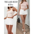 thumbnail image 5 of FEOYA Y2k Mini Skirt Women Mesh Layered Ladies Elastic Waist Ruffle Skirt Tiered Lace Skirt Skorts A Line Micro Skirt Flowy Going Out Streetwear Skirts XS, 5 of 7