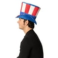 thumbnail image 4 of Rasta Imposta Ultimate Deluxe Uncle Sam Hat, Red, Adult One Size, R772-OS, White and Blue,, 4 of 5