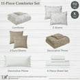 thumbnail image 5 of My Texas House Floral 11-Piece Comforter Set with Sheets, Taupe, Queen, 5 of 16