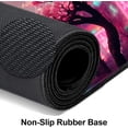 thumbnail image 5 of Gaming Mouse Pad, Japanese Night View Pink Cherry Desk Mat with Seamed Edges, Big XL Waterproof Desk Pad, Non-Slip Rubber Base, 31.5x11.8 Inch Keyboard Pad Computer Mousepad, 5 of 7
