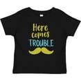 thumbnail image 3 of Inktastic Here Comes Trouble, Mustache - Blue Green Boys or Girls Baby T-Shirt, 3 of 5