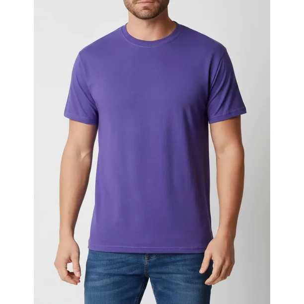 Playera Hombre 100% Algodón Corte Regular Color Morado