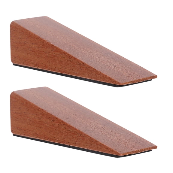 Nestingho 2-Pack Heavy Duty Wooden Door Wedges Non- Door Stopper No Drill Needed Door Stops for Home and Office Use
