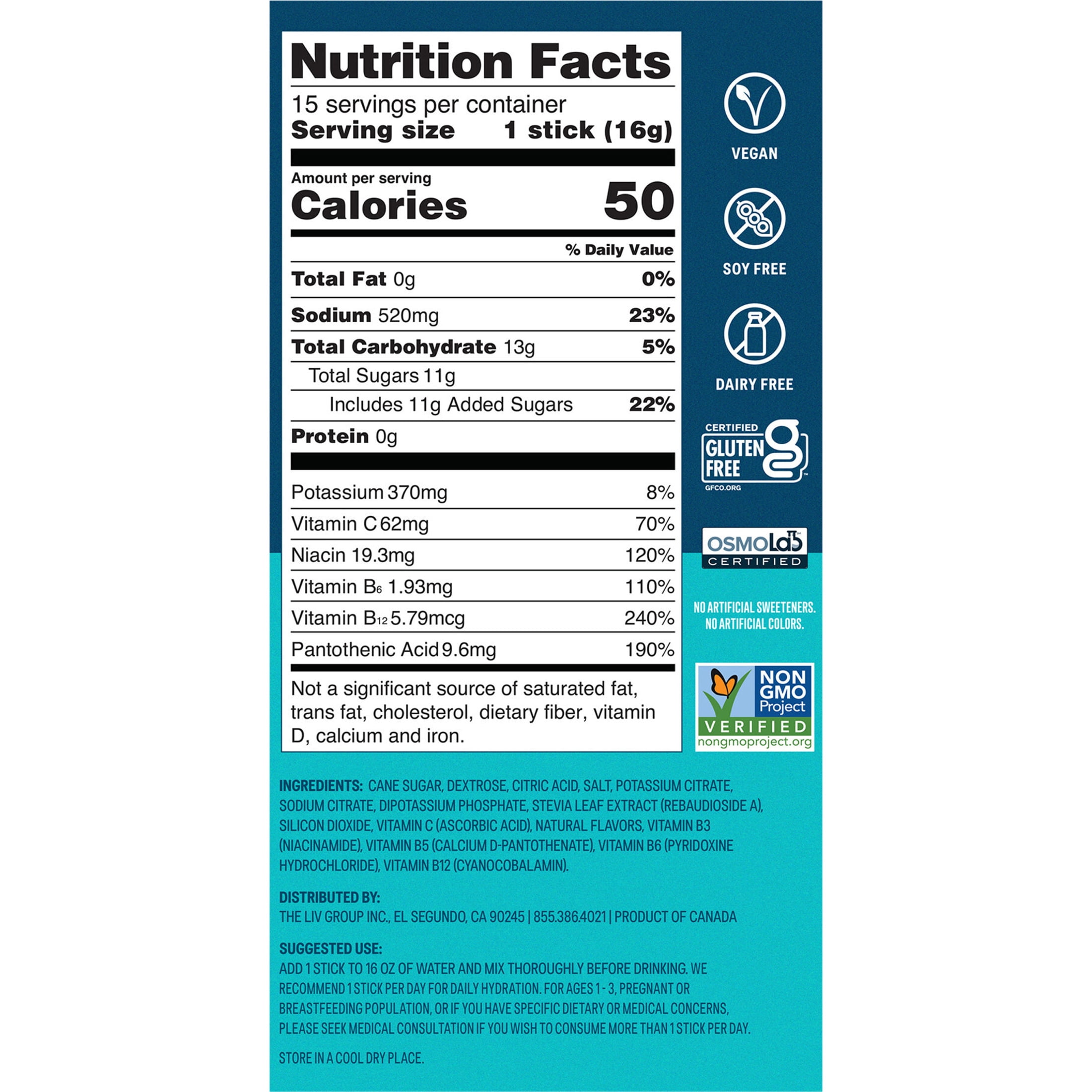 Liquid I.V.® Strawberry Hydration Multiplier® Powdered Electrolyte Drink Mix, 15 Count Packets