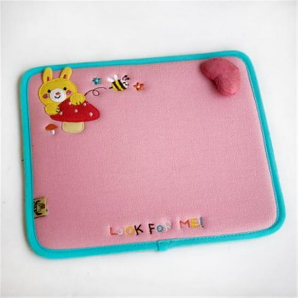 K-199-RABBIT 10.3 x 8.8 in. Look for Me - Embroidered Applique Fabric Art Mouse Pad Mouse Mat & Mousing Surface