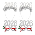 thumbnail image 1 of 4 piezas de suministros para fiesta de Año Nuevo 2026: diademas y anteojos con purpurina para Año Nuevo 2026, decoraciones para fiestas y recuerdos de celebración navideña., 1 of 5
