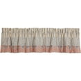 thumbnail image 2 of VHC Brands Kaila Country Cottage Ruffled Blue Ticking Stripe Kitchen Curtain Valance 16x73, 2 of 6