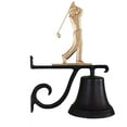 thumbnail image 1 of Cast Bell With Gold Bronze Golfer Ornament, 1 of 1