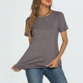 thumbnail image 7 of SUNBS T Shirts for Women Short Sleeve Crew Neck Plain Tee Casual Summer Top Women Blouses, 7 of 7