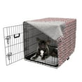 thumbnail image 5 of Casino Dog Crate Cover, Playings Cards Clubs Hearts Symmetrical Geometric Repeating Ornamental, Easy to Use Pet Kennel Cover Small Dogs Puppies Kittens, 7 Sizes, Scarlet Black, by Ambesonne, 5 of 6