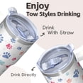 thumbnail image 4 of 20OZ Dog Themed Outdoor Tumbler with Handle Stainless Steel Insulated Cup Special Dog Lover Gifts Unique Birthday Christmas Presents for Dog Lovers Women Men Fits Car Cup Holders and Easy to Carry, 4 of 6
