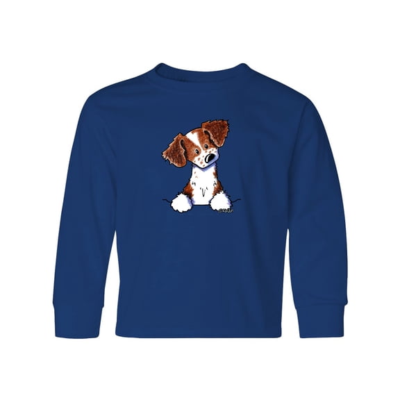 Inktastic Pocket Brittany Spaniel Long Sleeve Youth T-Shirt