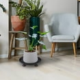 thumbnail image 3 of LSLJS Iron Metal Universal Wheel Base Circular Thickened Pad with Water Receiving Box, Movable Iron Metal Flower Pot with Roller Tray, Home Accessories, 3 of 4
