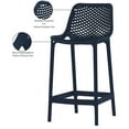 thumbnail image 2 of Meridian Furniture Mykonos Navy Outdoor Patio Stool (Set of 4), 2 of 8