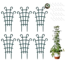 Plant Trellis for Potted Plants, 6pc Stackable Plastic Garden Trellis Support for Climbing Vines, Hoya, Pothos, Houseplants  Small Trellis for Climbing Plants Indoor