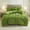 Apple Green, variant on Ultra Soft Faux Fur Velvet Fluffy Duvet Cover Set with Pillow Sham, Warm Comforter Quilt Cover - Hot Pink, Twin Size