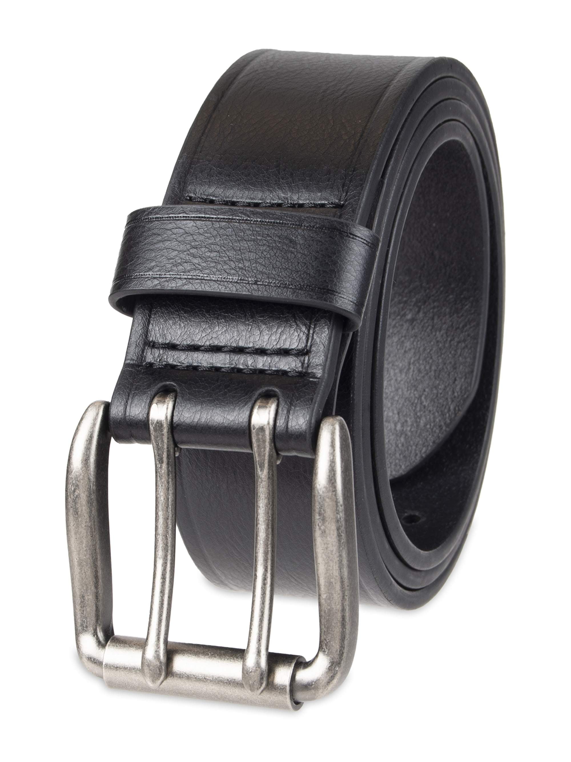New Men Fashion Quality Genuine Leather Belt Coffee Wide Buckle /<=41 inch Belt8