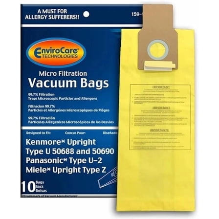 Envirocare Replacement Vacuum Bag For 157 / Style U (2 Pack)
