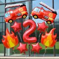 thumbnail image 1 of Ensemble de Ballons, Ballons Chiffres Rouges 0-9, 4 Étoiles, 2 Ballons Camion de Pompiers et 2 Ballons Flamme, pour Décoration de Fête d'Anniversaire, du Nouvel An et de Noël, 1 of 5