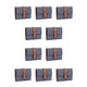 thumbnail image 1 of Monedero de cuero Qarigey para mujer Rectangular cierre triple con cremallera Azul 10piezas, 1 of 6