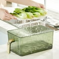 thumbnail image 3 of Refrigerator Storage Box with Handle Sealed Lid Large Capacity Built-in Drainboard Transparent Food-grade Multifunctional Fridge Fruit Vegetable Organizer for Kitchen, 3 of 8