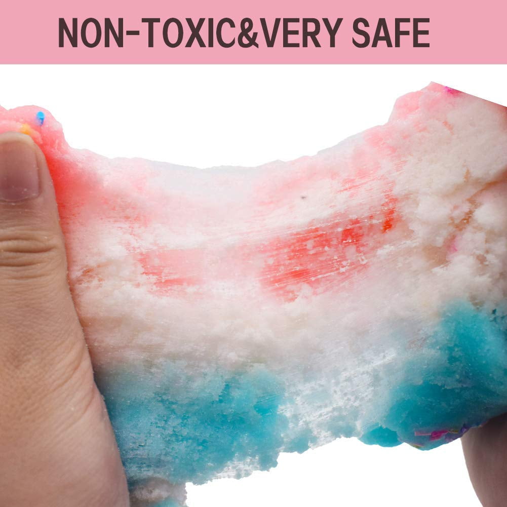 White Yellow MintBlue Orange TIME4DEALS 4-Color Scented Clould Slime with Charm Fluffy Fairy
