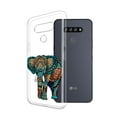 thumbnail image 2 of FINCIBO Soft TPU Clear Case Slim Protective Cover for LG K51 K500UM / Reflect L555DL 6.5" 2020, Aztec Elephant, 2 of 3