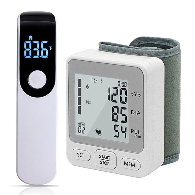 Monitor de presión arterial de muñeca Digital, medidor automático de presión arterial, frecuencia cardíaca, pulso, esfigmomanómetro portátil, tonómetro