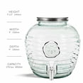 thumbnail image 5 of Couronne Company Bee-My Recycled Glass Beverage Dispenser, G5297, 270.5 ounce Capacity, Clear, 5 of 8