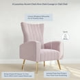 thumbnail image 4 of BELLEZE Modern Wingback Accent Lounge Arm Chair - Kinsley (Pink), 4 of 7