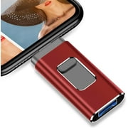 iPhone Flash Drives 1000GB, 3.0 USB Memory Drive 1000GB Photo Stick Compatible with Mobile Phone & Computers, Mobile Phone External Expandable Memory Storage Drive Take More Photos & Videos(Red)