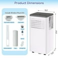 thumbnail image 4 of 8000 BTU Portable Air Conditioner, Cools Up to 420 Sq. Ft., Portable AC Unit with Cooling, Dehumidifier and Fan Functions, Remote Control, LED Display, and Window Venting Kit Included, 4 of 7