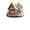 White, variant on ToyKingdee Christmas Houses Ornament Tabletop Figurine Gift Modern Cute Creative Christmas Decoration Gingerbread House for Study Desktop