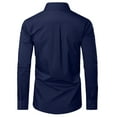 thumbnail image 2 of Men's Long Sleeve Slim-Fit Solid Dress Shirts (S-3XL), 2 of 5